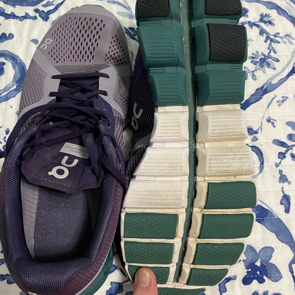 Dark Purple On Cloud running shoes.